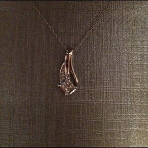 NIB Zales Crushed Diamond Necklace