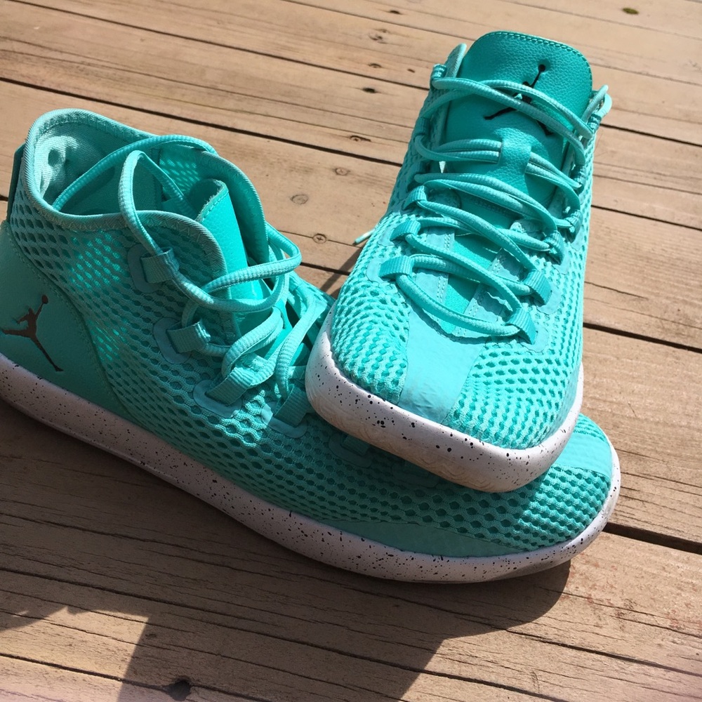 Teal blue Jordans