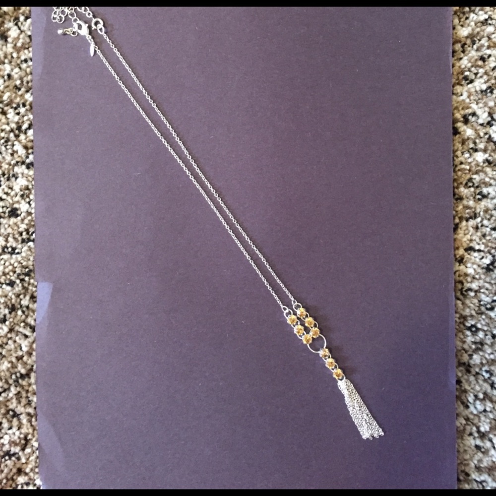 Gold diamond necklace.