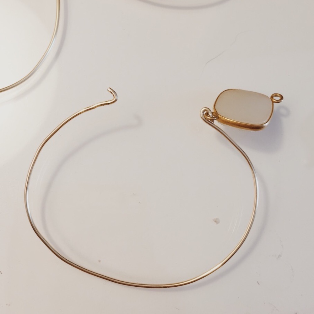 Purple druzy wire bracelet - Picture 5 of 5