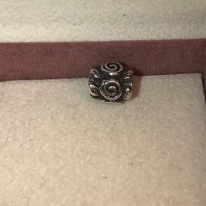 Pandora Swirl Leaf Charm