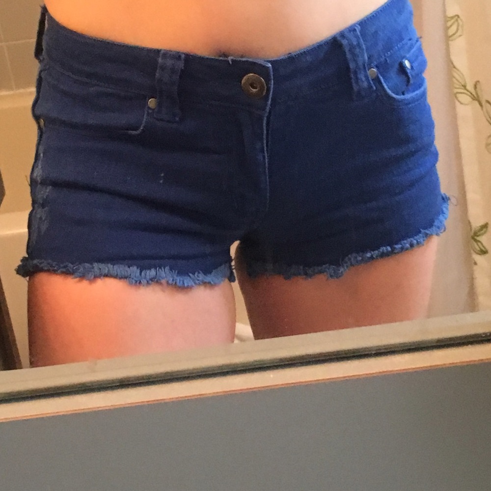 Teeny tiny denim cutoff shorts