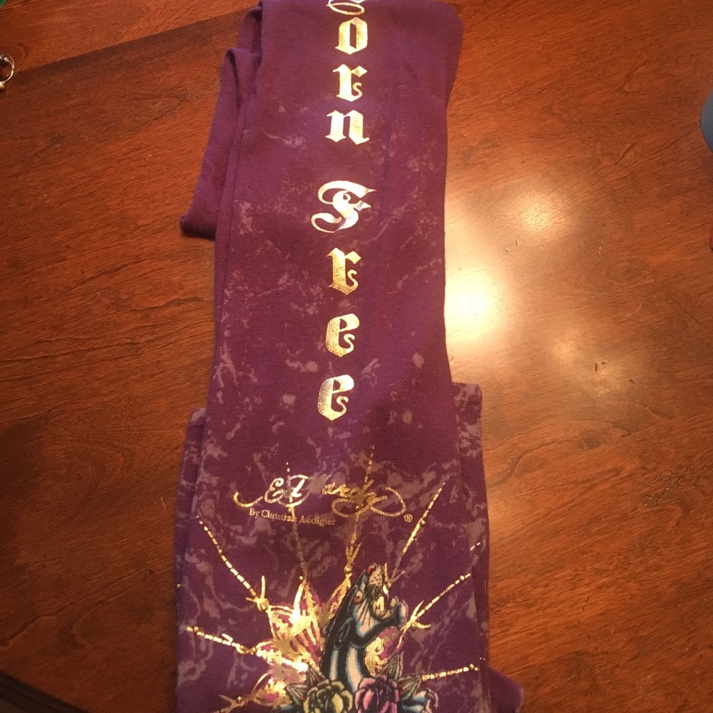 Purple Ed Hardy scarf