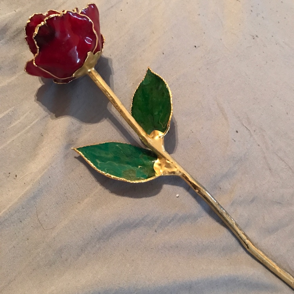 Gold plated rose