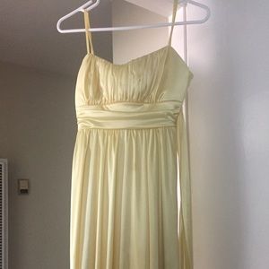 Super Cute Pale Yellow Silk Dress