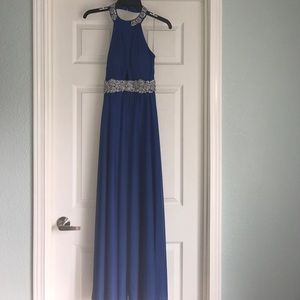 Long Blue Prom Dress