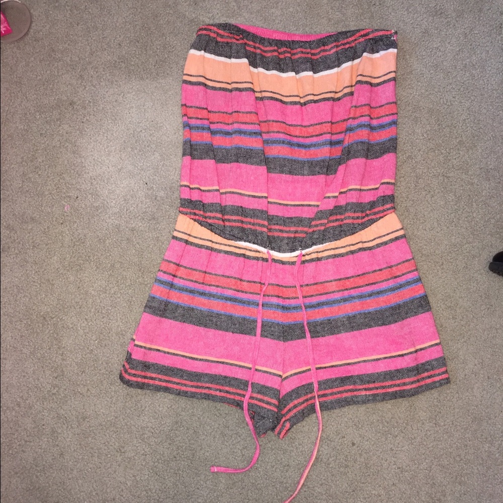 Strapless romper