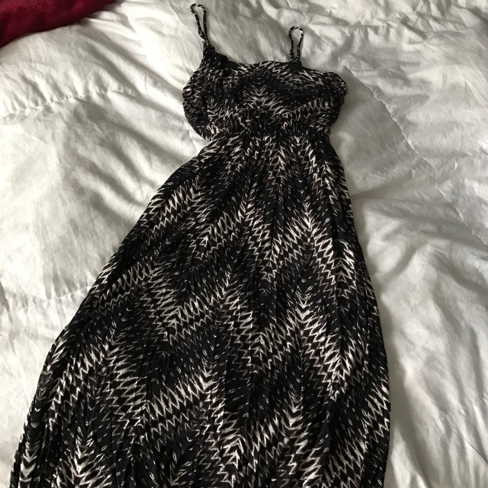Black and white print maxi