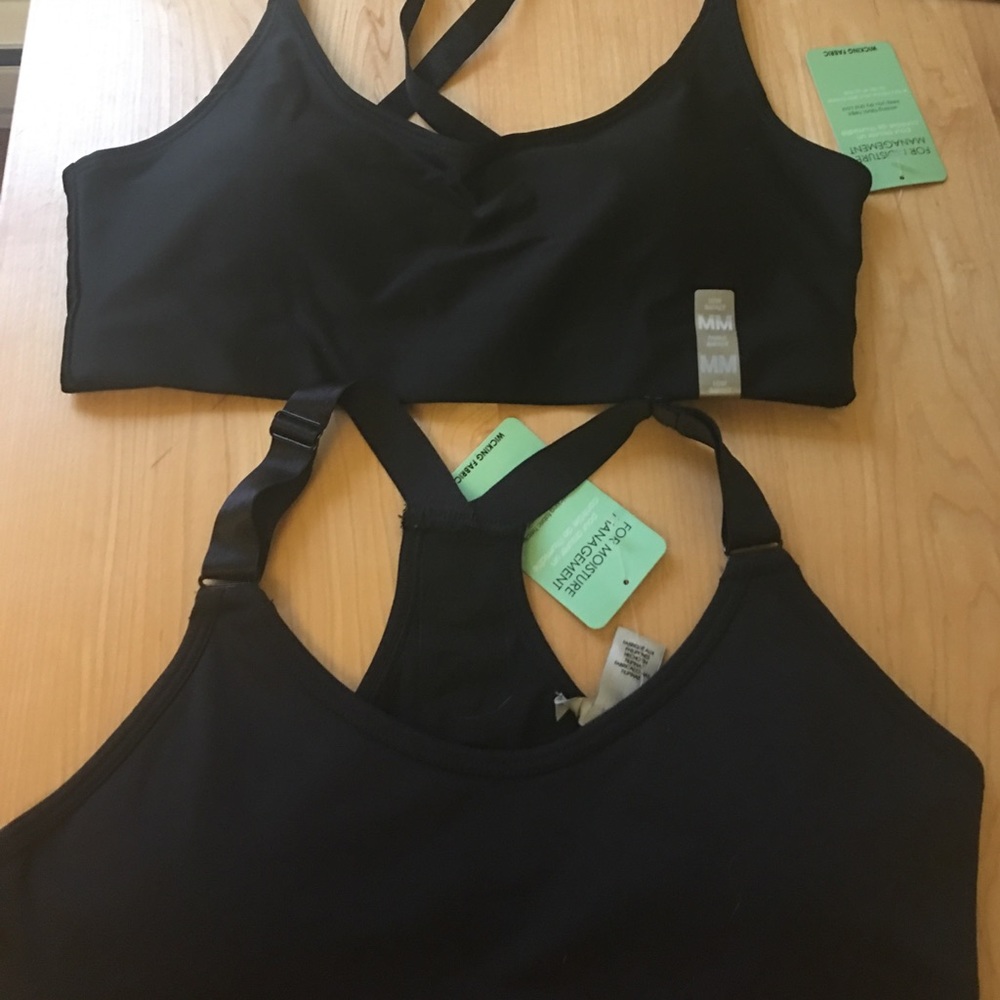 Two brand new bra tops