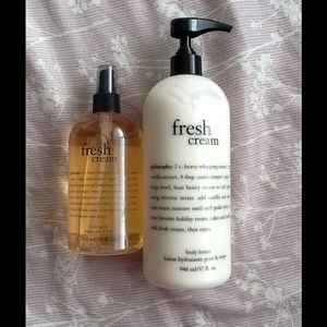 Philosophy Fresh Cream Body Lotion and Body Spritz