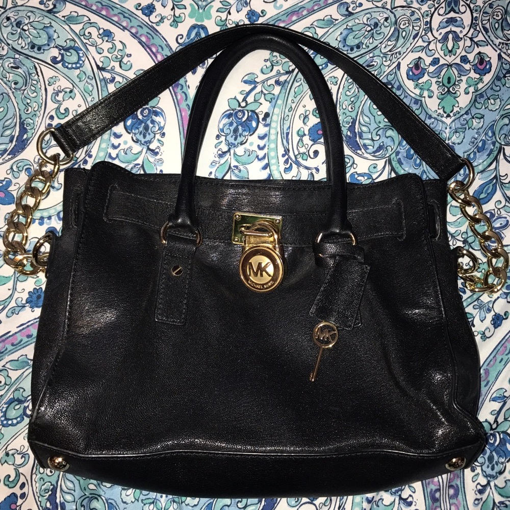 Michael Kors Hamilton Small Black Satchel