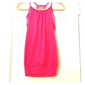 Bright pink work out top