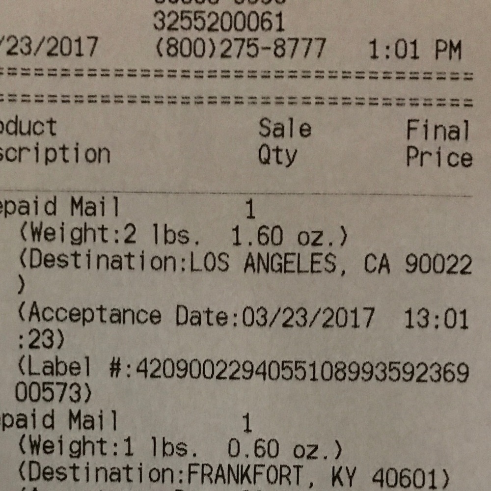 Tracking info
