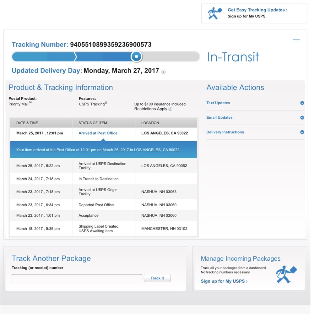 Tracking info - Picture 3 of 3