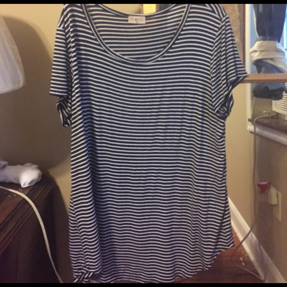 Stripped Navy and White Shirt