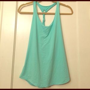 Light blue workout tank top