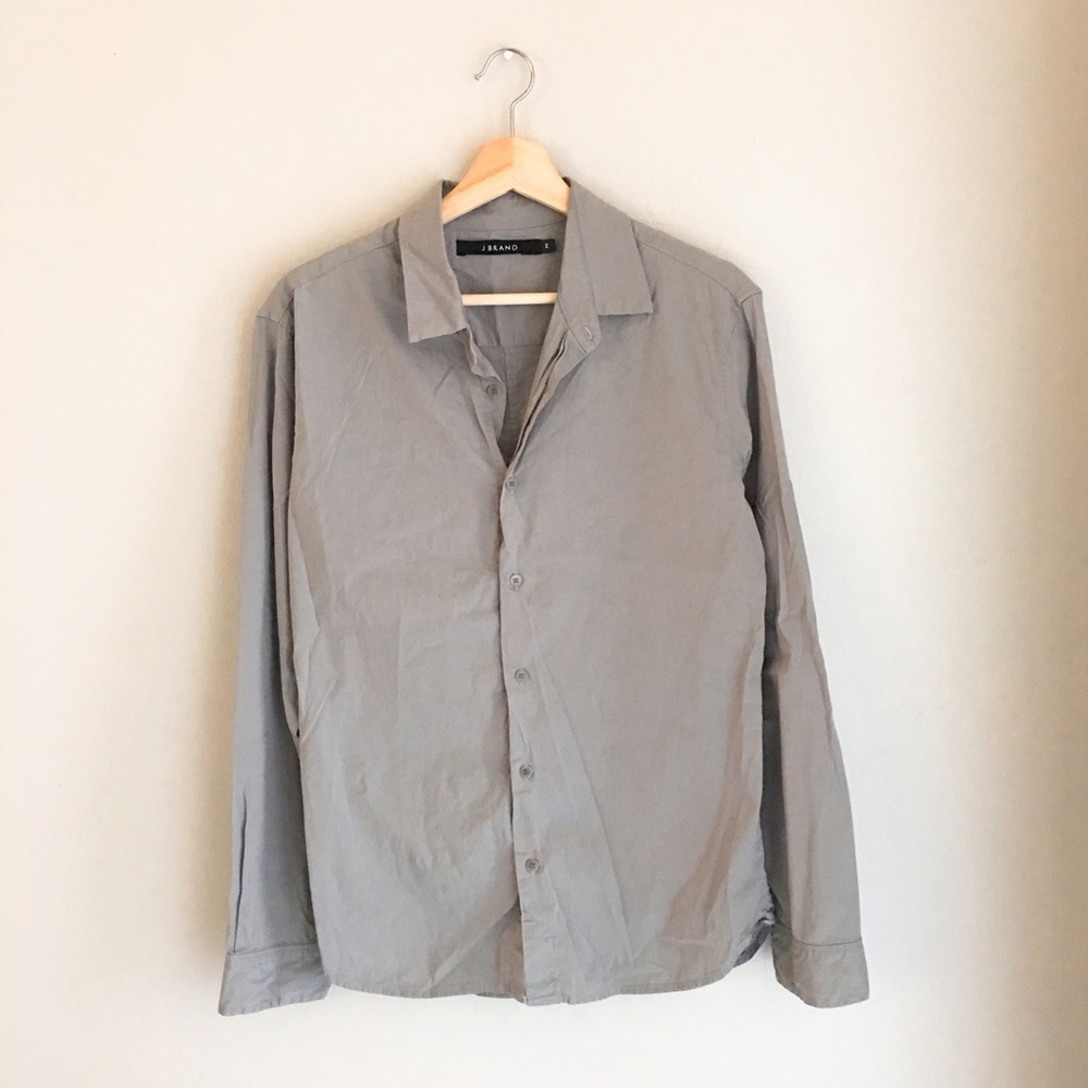 J BRAND | Button Down Shirt in Warm Grey