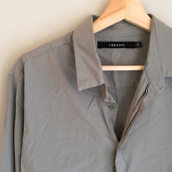 J BRAND | Button Down Shirt in Warm Grey - Picture 2 of 2