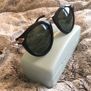 Karen Walker Harvest Black and Gold Sunglasses