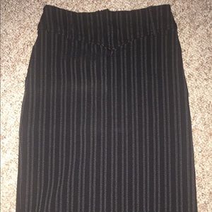 Pinstriped Pencil Skirt
