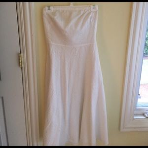 J. Crew White Strapless Dress