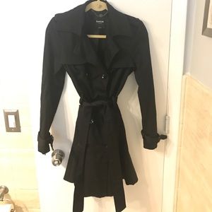 Long black trench coat