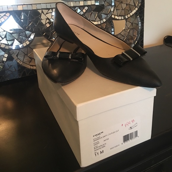 Coach Shoes - Coach size 11 black flats