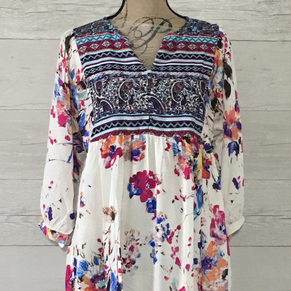 *SALE*NEW*Boho Floral Peasant Dress - Picture 1 of 3