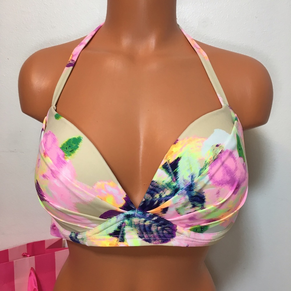 🚫SOLD🚫NEW VS HALTER PUSH UP TOP SWIM - Picture 1 of 3