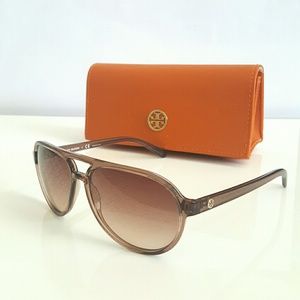 Tory Burch Rounded Aviator Sunglasses TY9009