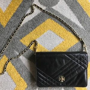 Tory Burch black leather cross body bag