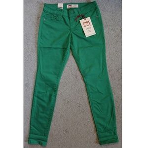 green skinny lei jeans