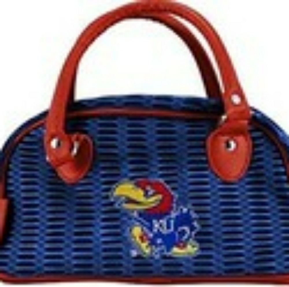 Jayhawks Royal Blue Mesh Handbag/Purse/Tote