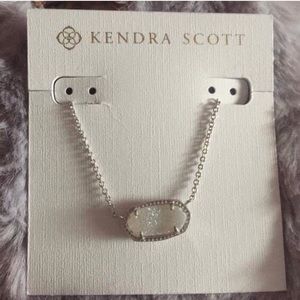 Kendra Scott elisa necklace, white and silver!