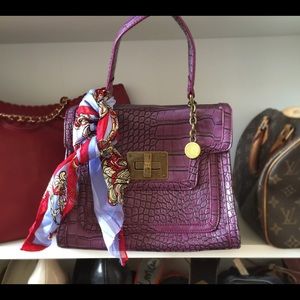 Simply Vera Vera wang purple croc print purse SALE