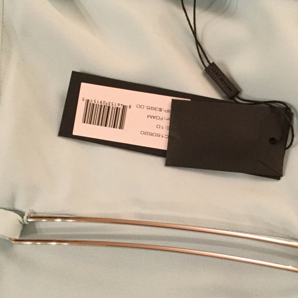 sleeveless round neck crepe gown halston - Picture 4 of 5