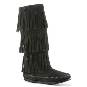 Minnetonka 3 layer fringe boots