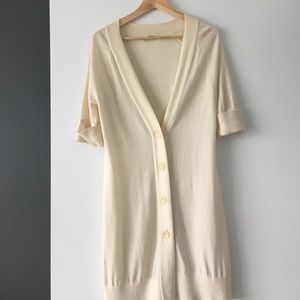 Banana Republic long cream cardigan.