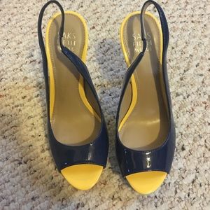 Saks Fifth Avenue Peep Toe Heels