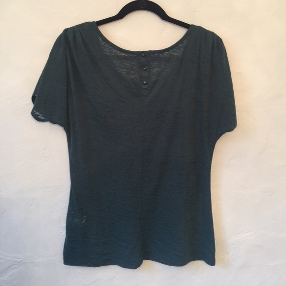 Jessica Simpson burnout green tee - Picture 2 of 4