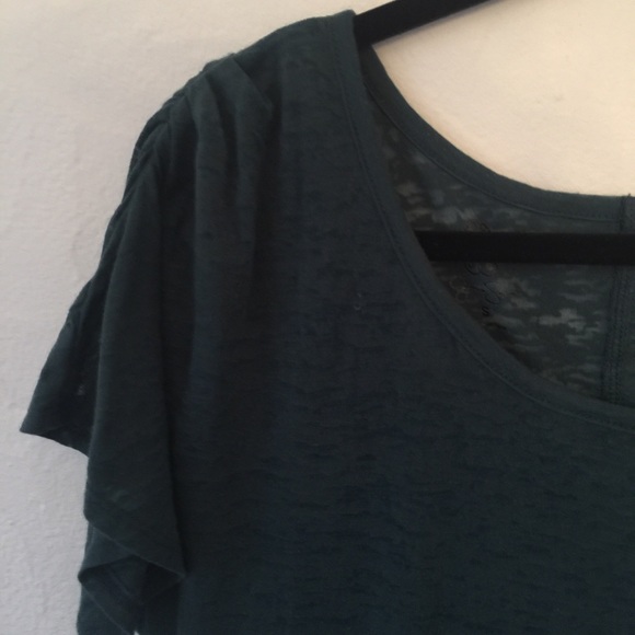 Jessica Simpson burnout green tee - Picture 3 of 4