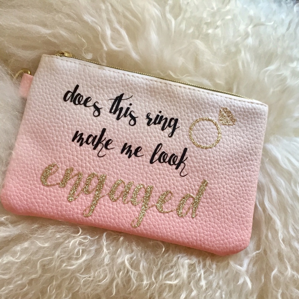 Clutch pouch cosmetic case in cute ombré