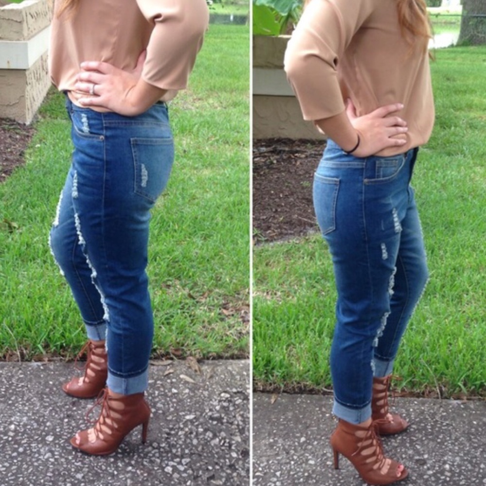 ❗️SALE❗️last pair✔️Distressed ankle jeans - Picture 2 of 2