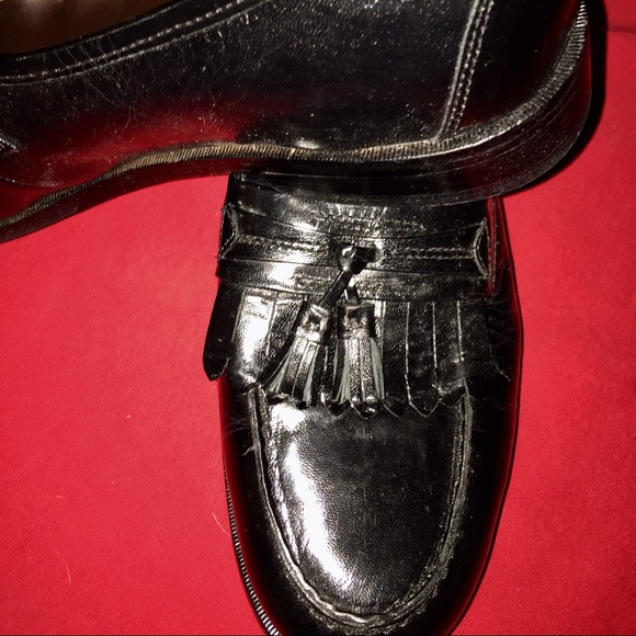 NUNN BUSH BLACK Leather Kiltie Loafer Shoes Sz 9 W - Picture 3 of 7
