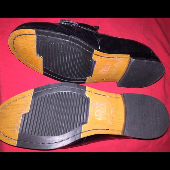 NUNN BUSH BLACK Leather Kiltie Loafer Shoes Sz 9 W - Picture 5 of 7