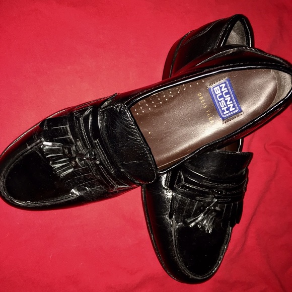 NUNN BUSH BLACK Leather Kiltie Loafer Shoes Sz 9 W - Picture 7 of 7