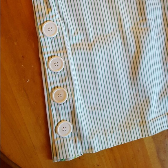 NEW Guess green striped cropped palazzo pants - Picture 3 of 4