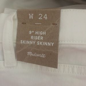 Brand new White Madewell Skinny Jeans