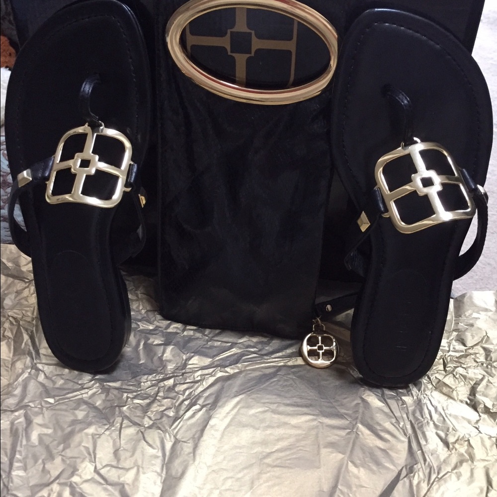 IMAN sandles with matching clutch