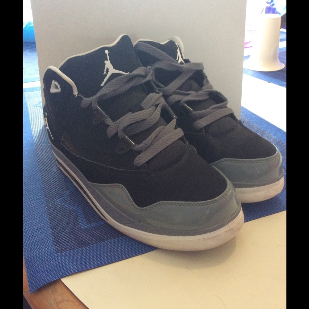 Grey and Black Jordan's